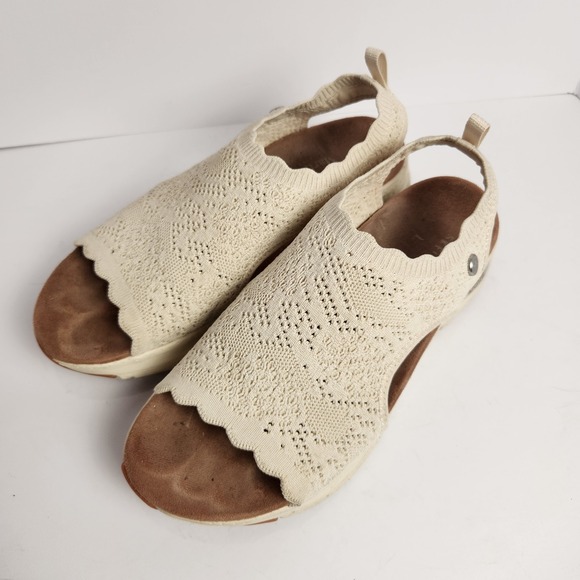 Skechers Shoes - Skechers By Martha Stewart Slip-On Comfy Cushion Beige Sandals Size 9W